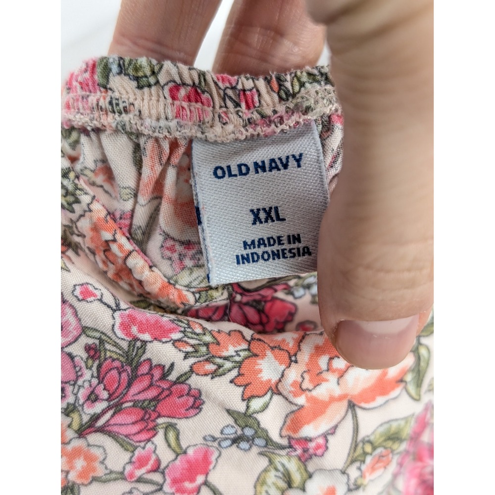 Old Navy Pink Floral Midi Dress - Picture 5 of 9